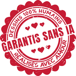 Dessins 100 % humains, garantis sans IA, réalisés avec amour